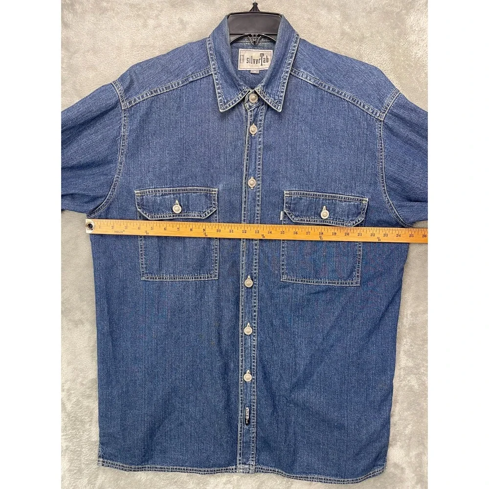 VTG Levi's‎ Silvertab Mens Denim Shirt/Jacket Size Medium Blue Lightweight